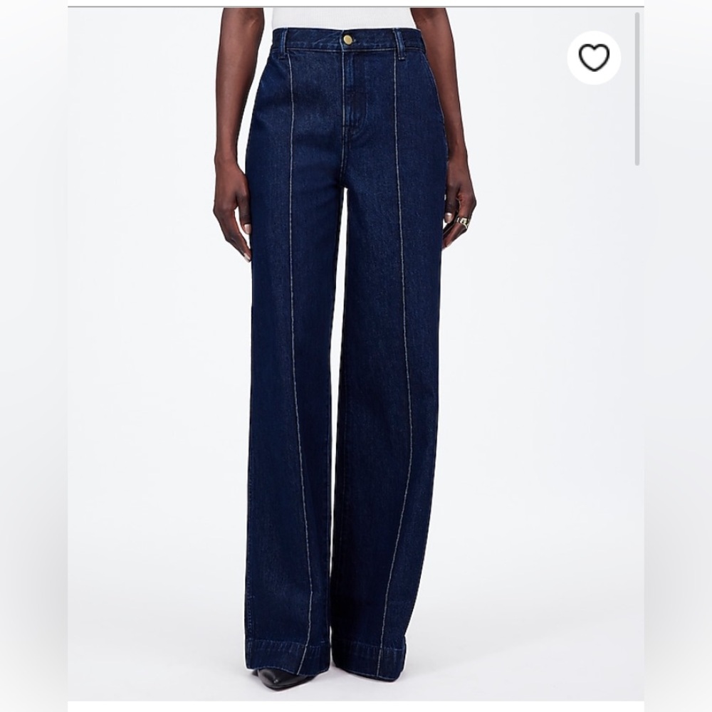 Madewell Superwide-Leg Trouser Jeans with Brass Button